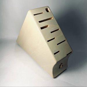 Messermeister light beechwood heavy duty cutlery block knife holder